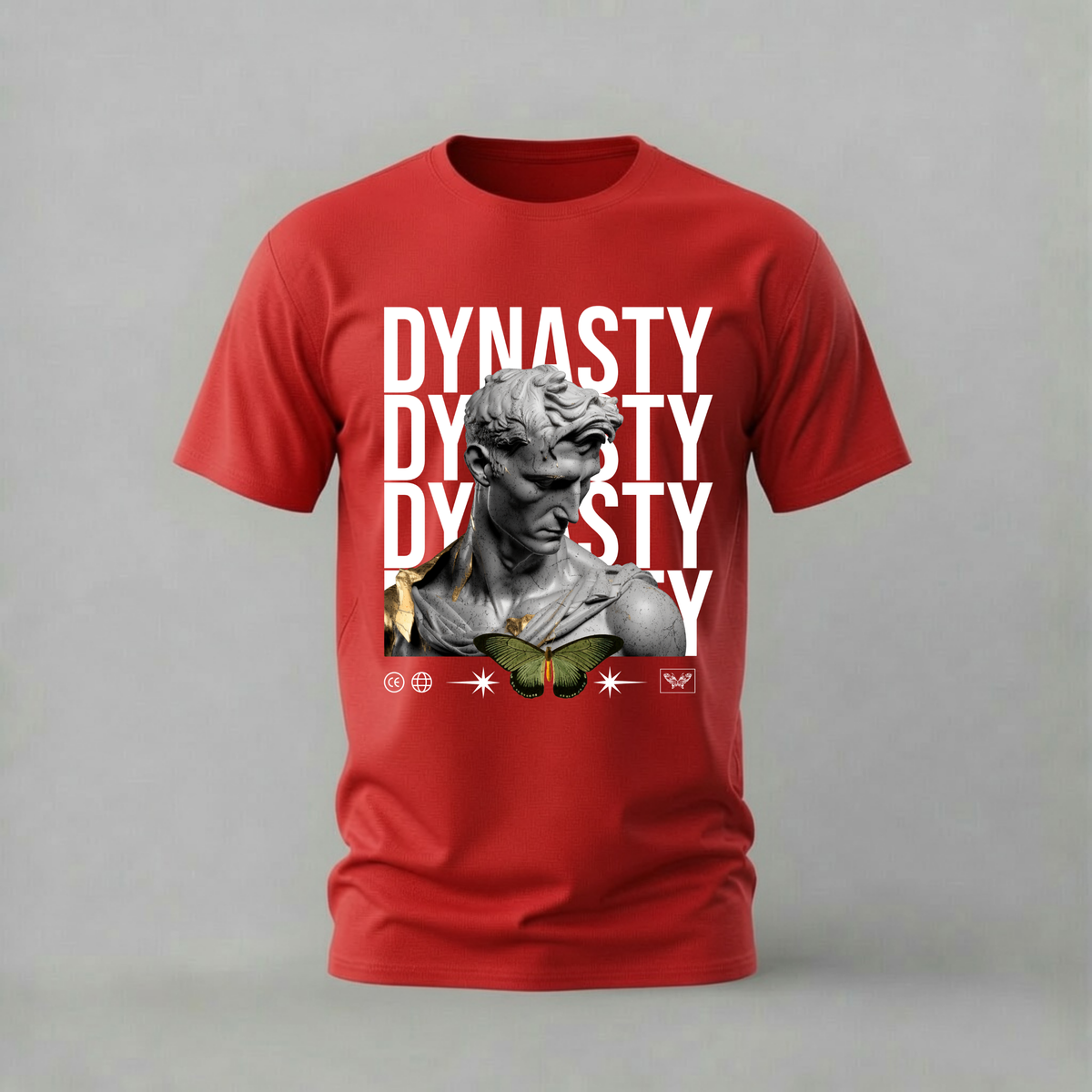 dynasty tshirt; roman statue shirt; butterfly graphic tee; classical art tshirt; unisex modern art tee; men cotton tshirt; half sleeve printed tshirt; art merch; casual wear