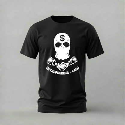 entrepreneur gang tshirt; business handshake shirt; entrepreneur graphic tee; hustle gang tshirt; deal handshake shirt; unisex entrepreneur tee; men cotton tshirt; half sleeve printed tshirt; streetwear; casual wear; entrepreneur merch; hustle graphic shirt
