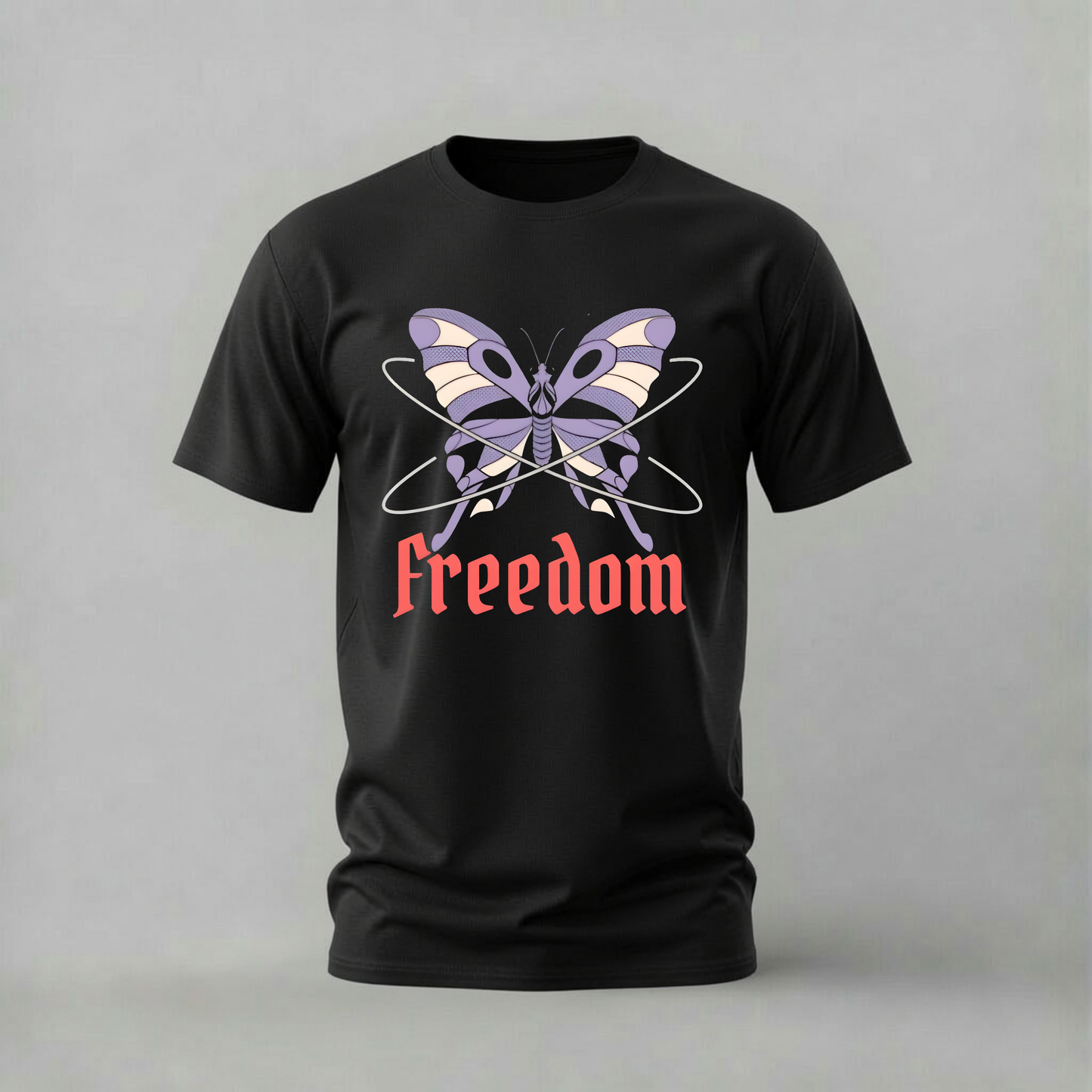 freedom butterfly tshirt; purple butterfly shirt; freedom graphic tee; butterfly freedom tshirt; elegant butterfly shirt; unisex nature tee; men cotton tshirt; half sleeve printed tshirt; streetwear; casual wear; butterfly merch; freedom graphic shirt

