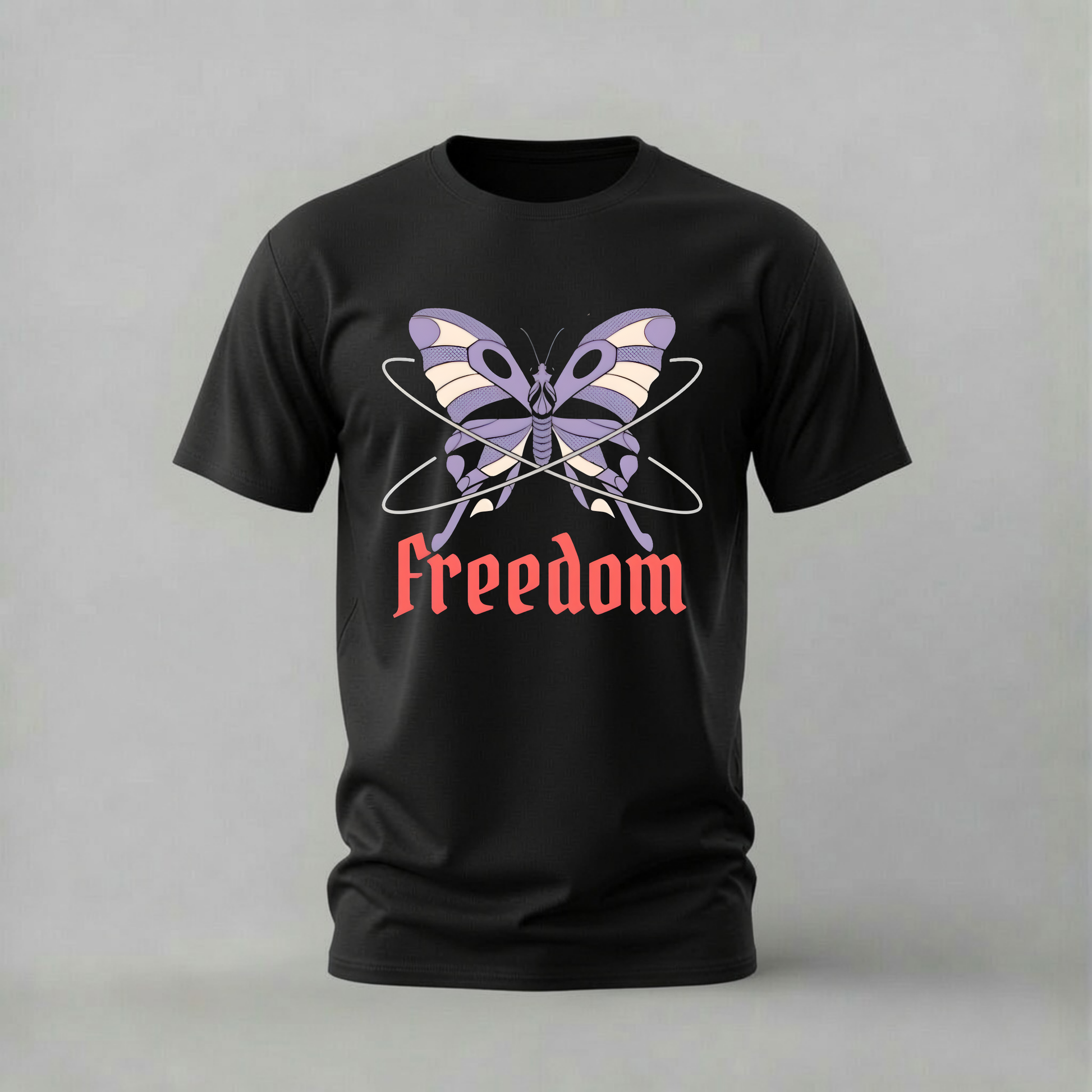 freedom butterfly tshirt; purple butterfly shirt; freedom graphic tee; butterfly freedom tshirt; elegant butterfly shirt; unisex nature tee; men cotton tshirt; half sleeve printed tshirt; streetwear; casual wear; butterfly merch; freedom graphic shirt
