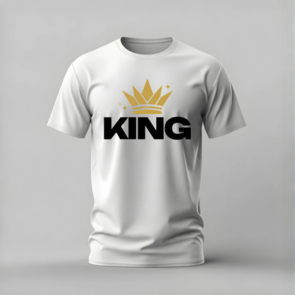 golden crown tshirt; crown logo shirt; minimal crown graphic tee; king crown tshirt; royalty design shirt; unisex crown tee; men cotton tshirt; half sleeve printed tshirt; streetwear; casual wear; crown merch; minimal graphic shirt
