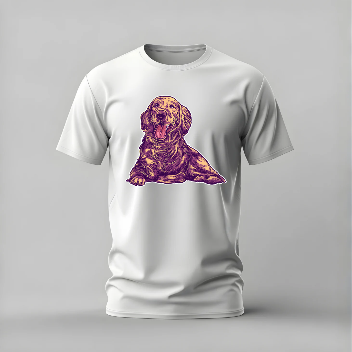 golden retriever tshirt; happy dog shirt; golden retriever graphic tee; cute dog tshirt; pet dog shirt; unisex dog tee; men cotton tshirt; half sleeve printed tshirt; streetwear; casual wear; dog merch; animal graphic shirt
