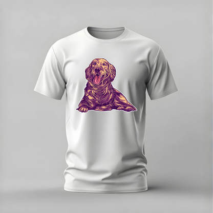 golden retriever tshirt; happy dog shirt; golden retriever graphic tee; cute dog tshirt; pet dog shirt; unisex dog tee; men cotton tshirt; half sleeve printed tshirt; streetwear; casual wear; dog merch; animal graphic shirt
