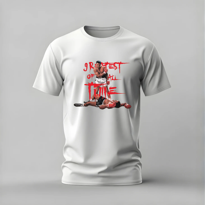 greatest of all time tshirt; boxing legend shirt; goat boxing graphic tee; boxing champion tshirt; sports legend shirt; unisex boxing tee; men cotton tshirt; half sleeve printed tshirt; streetwear; casual wear; boxing merch; goat graphic shirt
