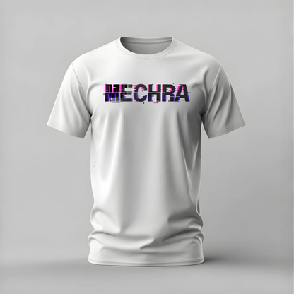 hi tech ra tshirt; glitch typography shirt; cyberpunk graphic tee; hi tech glitch tshirt; digital distortion shirt; unisex glitch tee; men cotton tshirt; half sleeve printed tshirt; streetwear; casual wear; cyber merch; glitch graphic shirt
