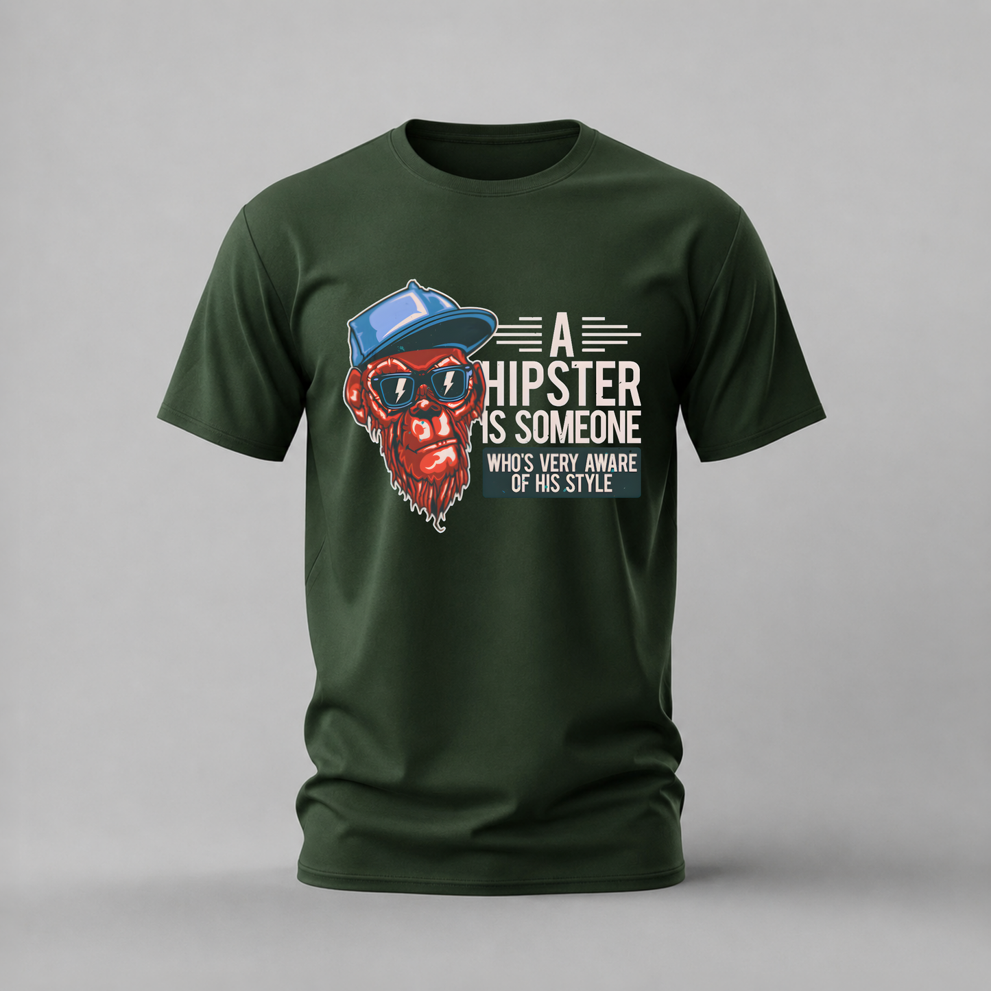 hipster monkey tshirt; cool ape shirt; hipster style graphic tee; monkey with glasses tshirt; streetwear ape shirt; unisex animal tee; men cotton tshirt; half sleeve printed tshirt; streetwear; casual wear; monkey merch; hipster graphic shirt
