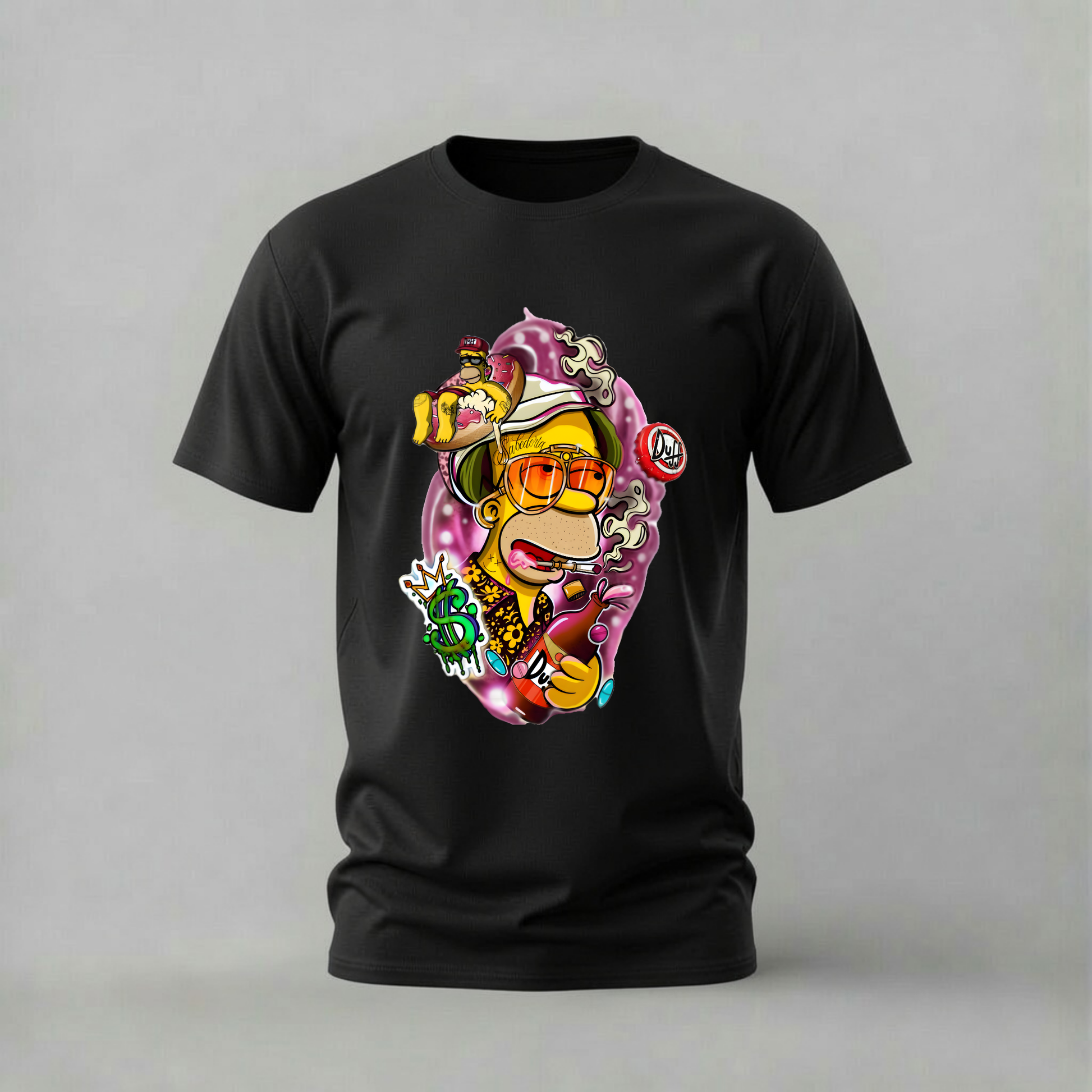 homer simpson tshirt; duff beer shirt; homer simpson graphic tee; cool homer tshirt; simpsons streetwear shirt; unisex cartoon tee; men cotton tshirt; half sleeve printed tshirt; streetwear; casual wear; simpsons merch; duff graphic shirt
