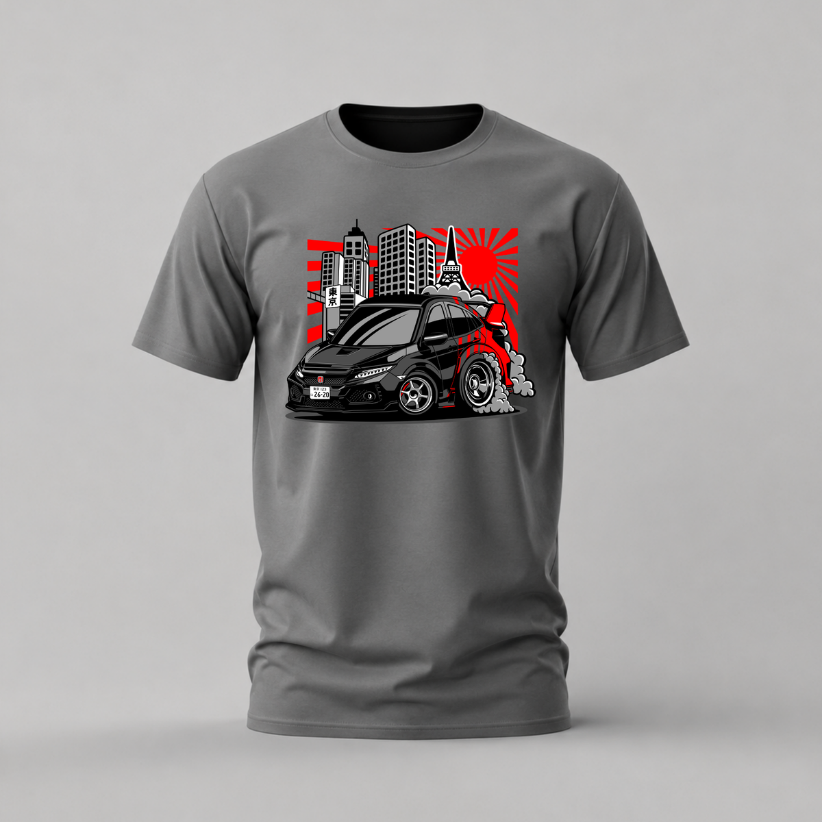honda civic type r tshirt; tokyo civic shirt; jdm type r graphic tee; honda racing tshirt; unisex car tee; men cotton tshirt; half sleeve printed tshirt; car merch; casual wear