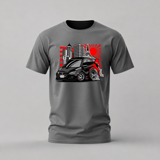 honda civic type r tshirt; tokyo civic shirt; jdm type r graphic tee; honda racing tshirt; unisex car tee; men cotton tshirt; half sleeve printed tshirt; car merch; casual wear