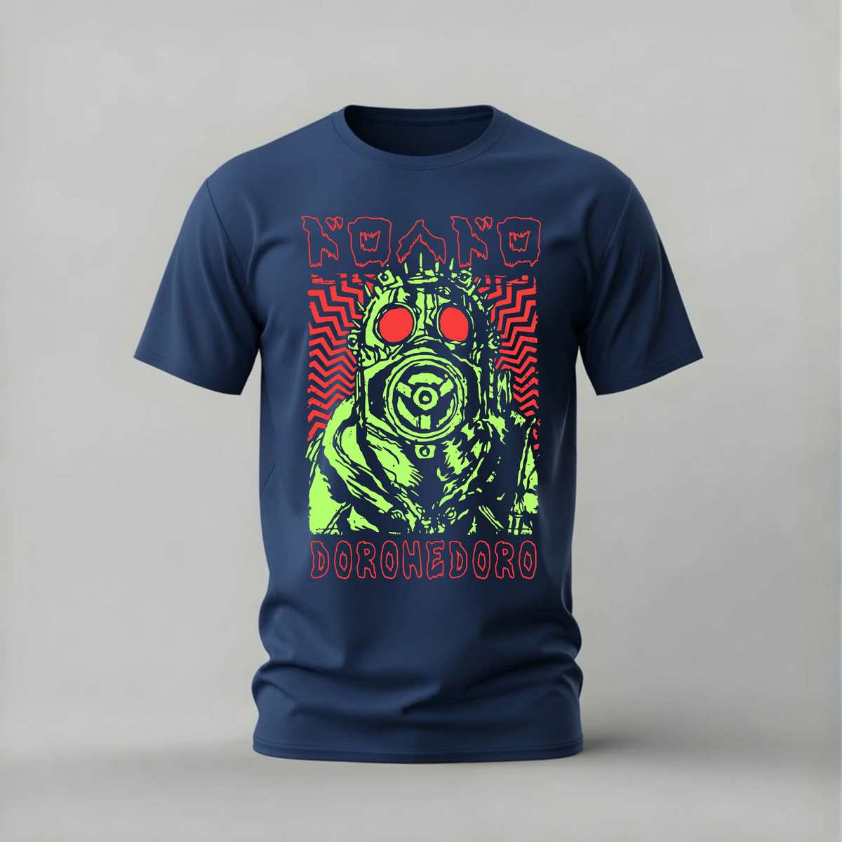 koako dorohedoro tshirt; gas mask anime shirt; dorohedoro graphic tee; horror anime tshirt; unisex graphic tee; men cotton tshirt; half sleeve printed tshirt; anime merch; casual wear