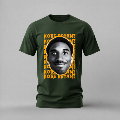 kobe bryant tshirt; kobe shirt; mamba graphic tee; kobe bryant portrait tshirt; basketball legend shirt; unisex kobe tee; men cotton tshirt; half sleeve printed tshirt; streetwear; casual wear; kobe merch; basketball graphic shirt
