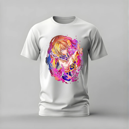 kurapika tshirt; hunter x hunter shirt; chain kurapika graphic tee; hxh kurapika tshirt; unisex kurapika tee; men cotton tshirt; half sleeve printed tshirt; anime merch; casual wear