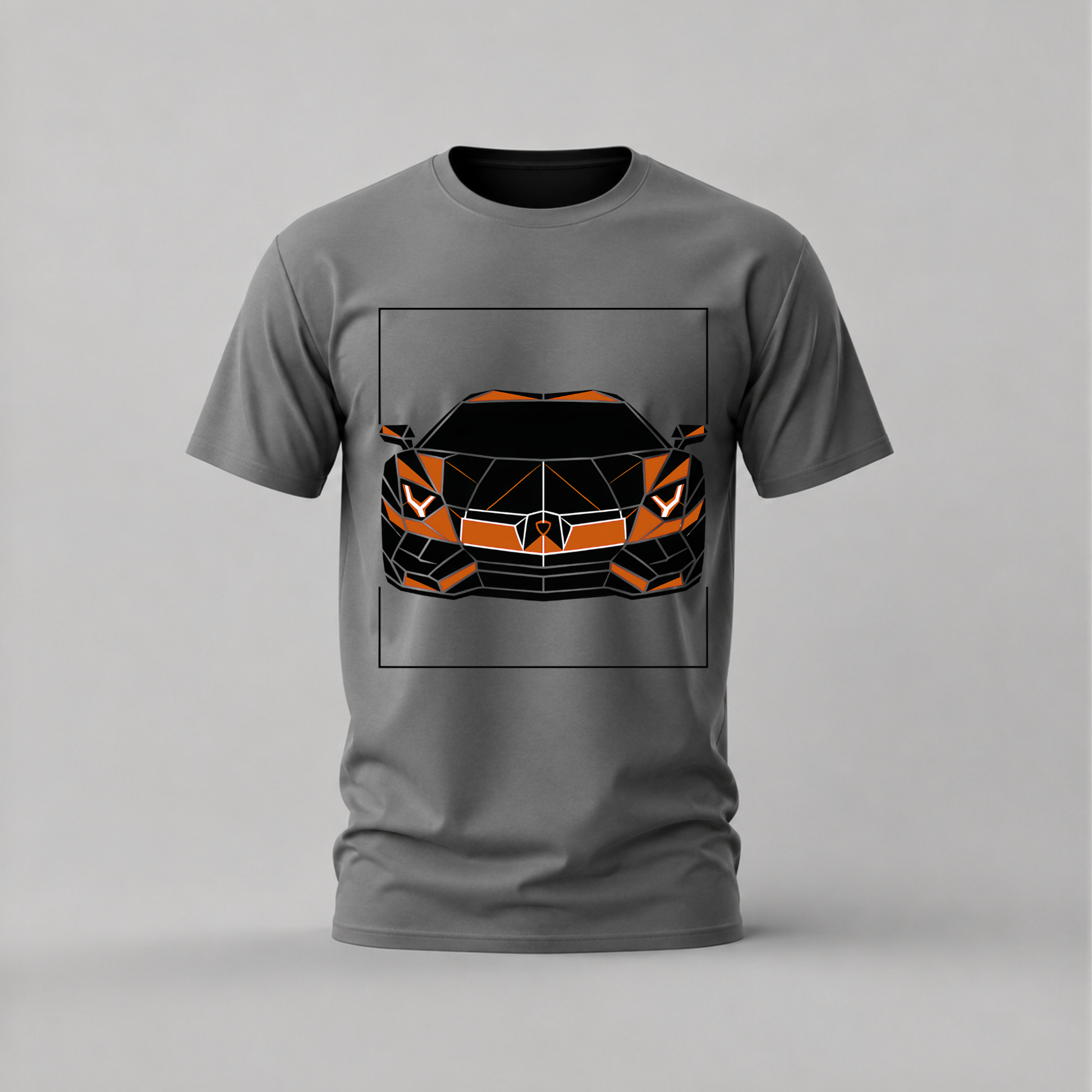 lamborghini low poly tshirt; low poly lamborghini shirt; supercar geometric tee; orange lamborghini graphic; low poly car shirt; unisex lamborghini tee; men cotton tshirt; half sleeve printed tshirt; streetwear; casual wear; lamborghini merch; supercar fan shirt
