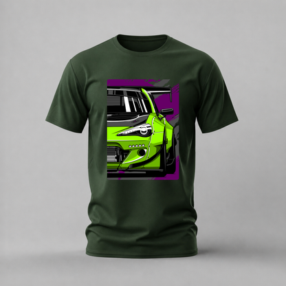 lime green 86 tshirt; toyota 86 shirt; widebody 86 graphic tee; toyota sports car tshirt; unisex car tee; men cotton tshirt; half sleeve printed tshirt; car merch; casual wear
