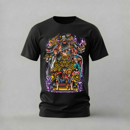 luffy throne legends tshirt; one piece king shirt; pirate throne graphic tee; luffy legends tshirt; unisex luffy throne tee; men cotton tshirt; half sleeve printed tshirt; anime merch; casual wear