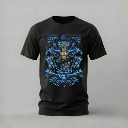 marco the phoenix tshirt; one piece marco shirt; whitebeard pirates graphic tee; marco anime tshirt; phoenix one piece shirt; unisex marco tee; men cotton tshirt; half sleeve printed tshirt; streetwear; casual wear; one piece merch; anime graphic shirt
