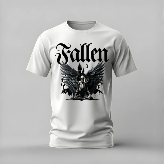 meditating skeleton tshirt; winged skeleton shirt; soul skeleton graphic tee; gothic meditation tshirt; dark wings skeleton shirt; unisex skeleton tee; men cotton tshirt; half sleeve printed tshirt; streetwear; casual wear; skeleton merch; gothic graphic shirt