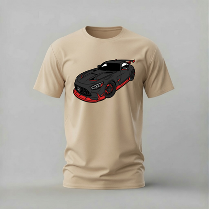 mercedes amg gt tshirt; amg gt graphic shirt; black red amg tee; mercedes sports car graphic; amg performance shirt; luxury coupe tshirt; unisex mercedes tshirt; men cotton tshirt; half sleeve printed tshirt; streetwear; casual wear; mercedes merch; amg fan shirt
