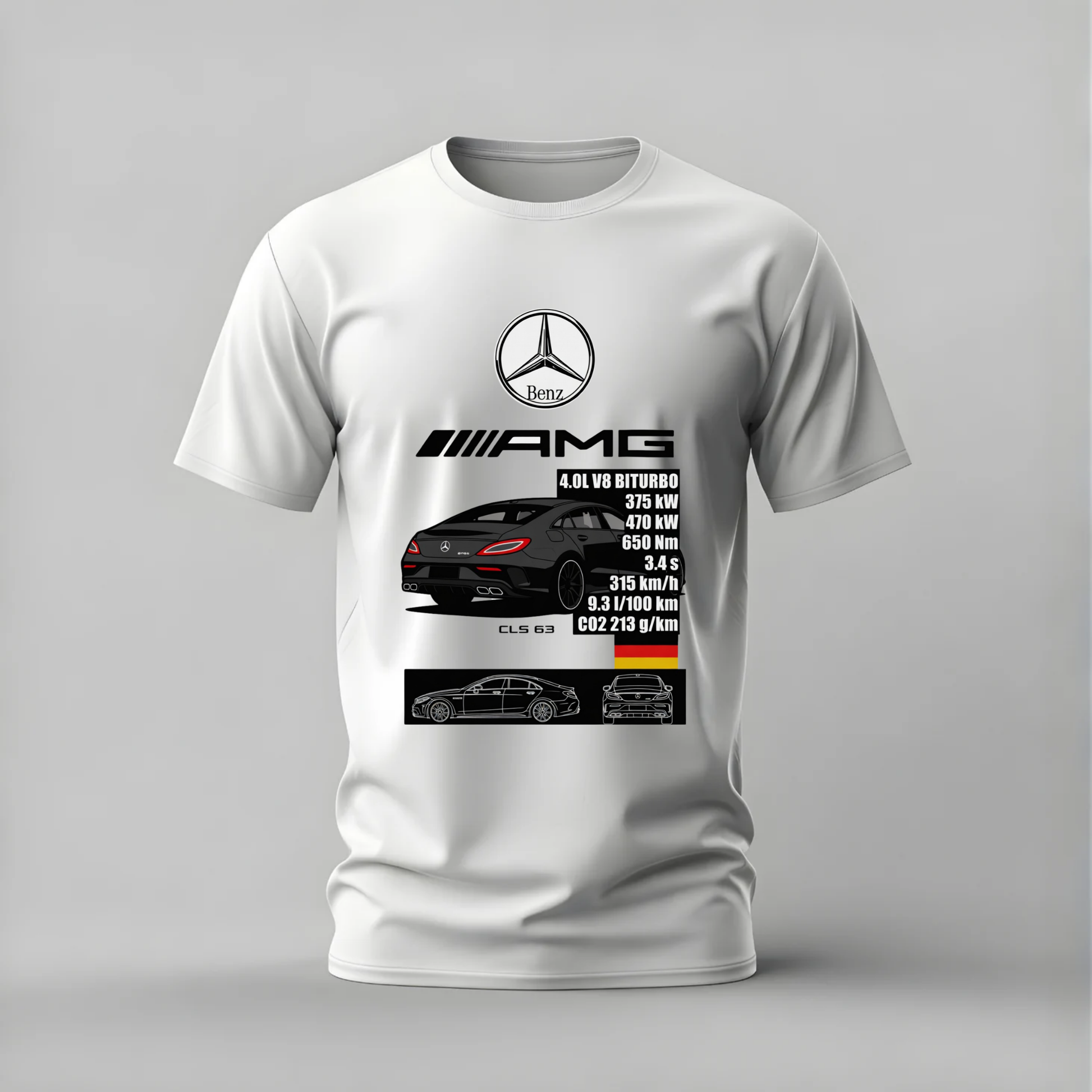mercedes cls 63 amg tshirt; cls 63 graphic shirt; mercedes amg tee; amg cls tshirt; luxury performance car graphic; mercedes benz tshirt; unisex mercedes tshirt; men cotton tshirt; half sleeve printed tshirt; streetwear; casual wear; mercedes merch; amg fan shirt
