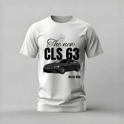 mercedes cls 63 amg tshirt; cls 63 graphic shirt; mercedes amg tee; luxury sedan graphic; mercedes cls tshirt; amg performance shirt; unisex mercedes tshirt; men cotton tshirt; half sleeve printed tshirt; streetwear; casual wear; mercedes merch; cls fan shirt
