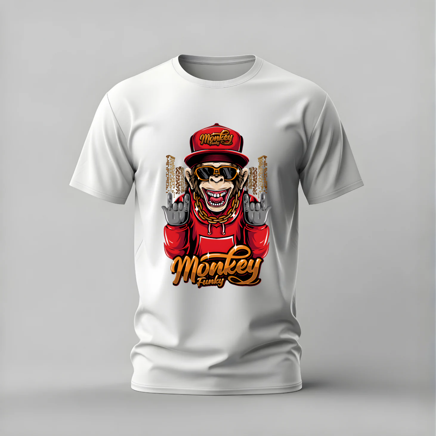 monkey funky tshirt; cool monkey shirt; monkey funky graphic tee; streetwear monkey tshirt; funky ape shirt; unisex monkey tee; men cotton tshirt; half sleeve printed tshirt; streetwear; casual wear; monkey merch; funky graphic shirt
