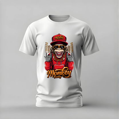 monkey funky tshirt; cool monkey shirt; monkey funky graphic tee; streetwear monkey tshirt; funky ape shirt; unisex monkey tee; men cotton tshirt; half sleeve printed tshirt; streetwear; casual wear; monkey merch; funky graphic shirt
