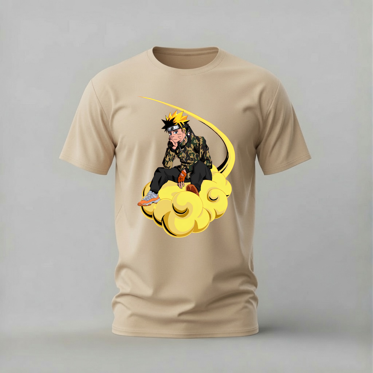 naruto nimbus tshirt; bape naruto shirt; flying nimbus graphic tee; streetwear naruto tshirt; unisex naruto nimbus tee; men cotton tshirt; half sleeve printed tshirt; anime merch; casual wear