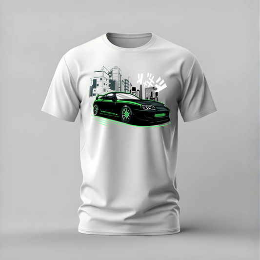 neon supra tshirt; toyota supra shirt; jdm car graphic tee; supra racing tshirt; unisex car tee; men cotton tshirt; half sleeve printed tshirt; car merch; casual wear