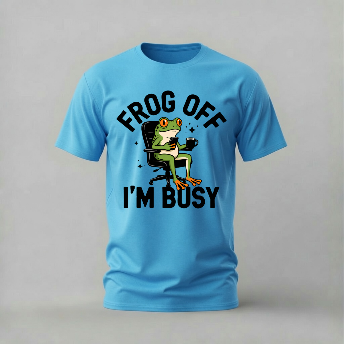 office frog tshirt; frog phone coffee shirt; funny frog graphic tee; work from home tshirt; unisex graphic tee; men cotton tshirt; half sleeve printed tshirt; street merch; casual wear