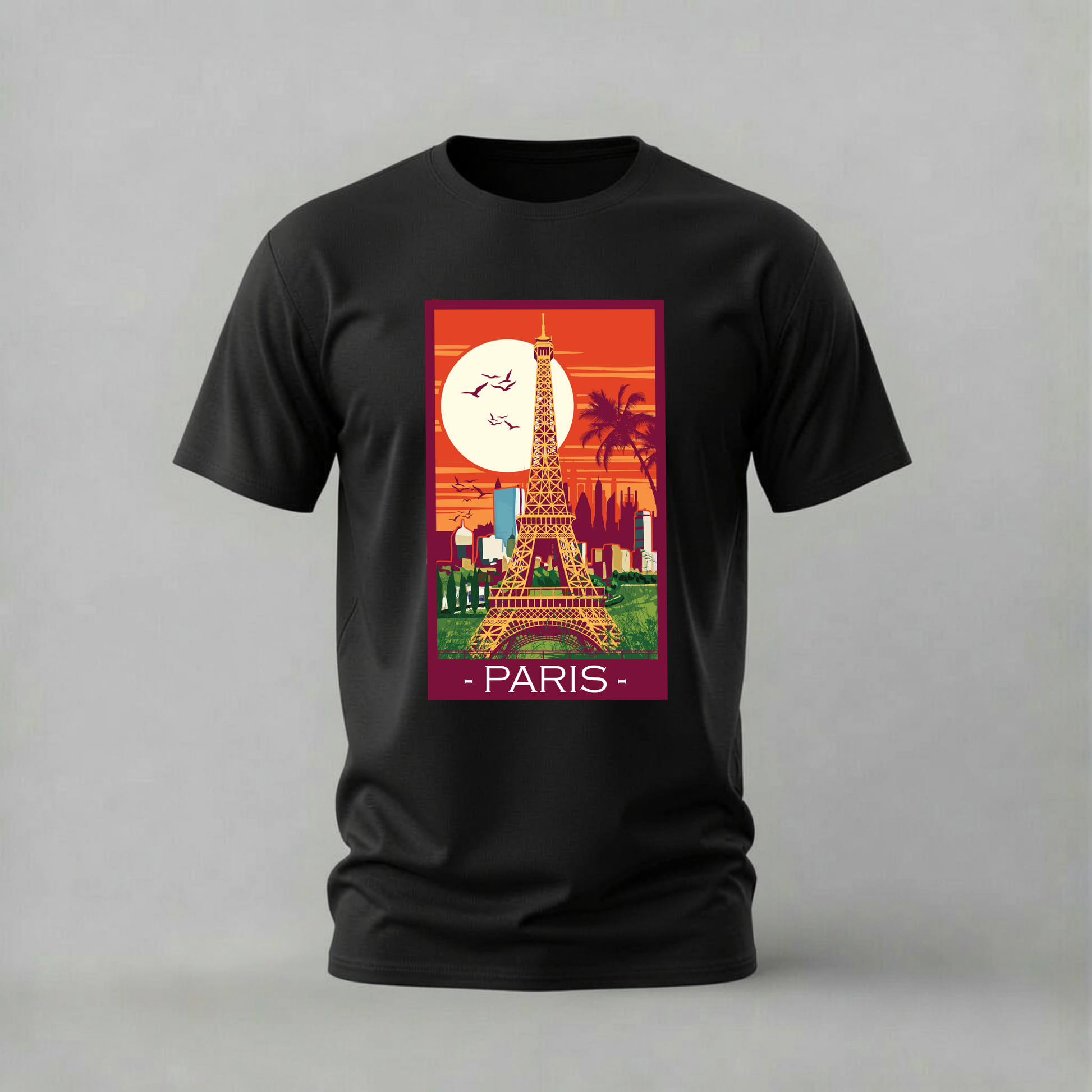 paris eiffel tower tshirt; paris city shirt; eiffel tower graphic tee; paris landmark tshirt; travel paris shirt; unisex paris tee; men cotton tshirt; half sleeve printed tshirt; streetwear; casual wear; paris merch; city graphic shirt

