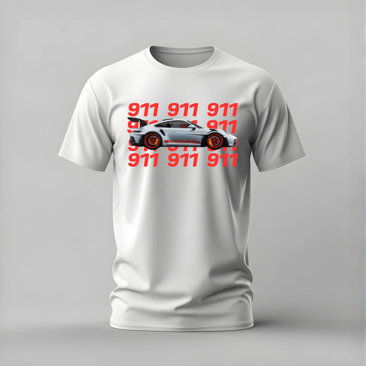 porsche 911 tshirt; gt3 rs graphic shirt; porsche 911 gt3 rs tee; 911 repeating tshirt; german sports car graphic; porsche racing shirt; unisex porsche tshirt; men cotton tshirt; half sleeve printed tshirt; streetwear; casual wear; porsche merch; 911 fan shirt

