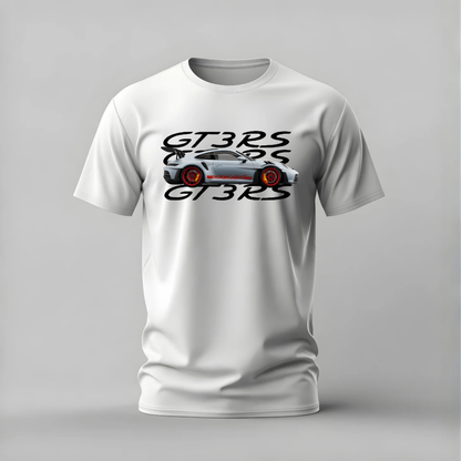 porsche gt3 rs tshirt; gt3 rs graphic shirt; porsche 911 tshirt; german sports car tee; porsche racing shirt; luxury car graphic; unisex porsche tshirt; men cotton tshirt; half sleeve printed tshirt; streetwear; casual wear; porsche merch; gt3 fan shirt
