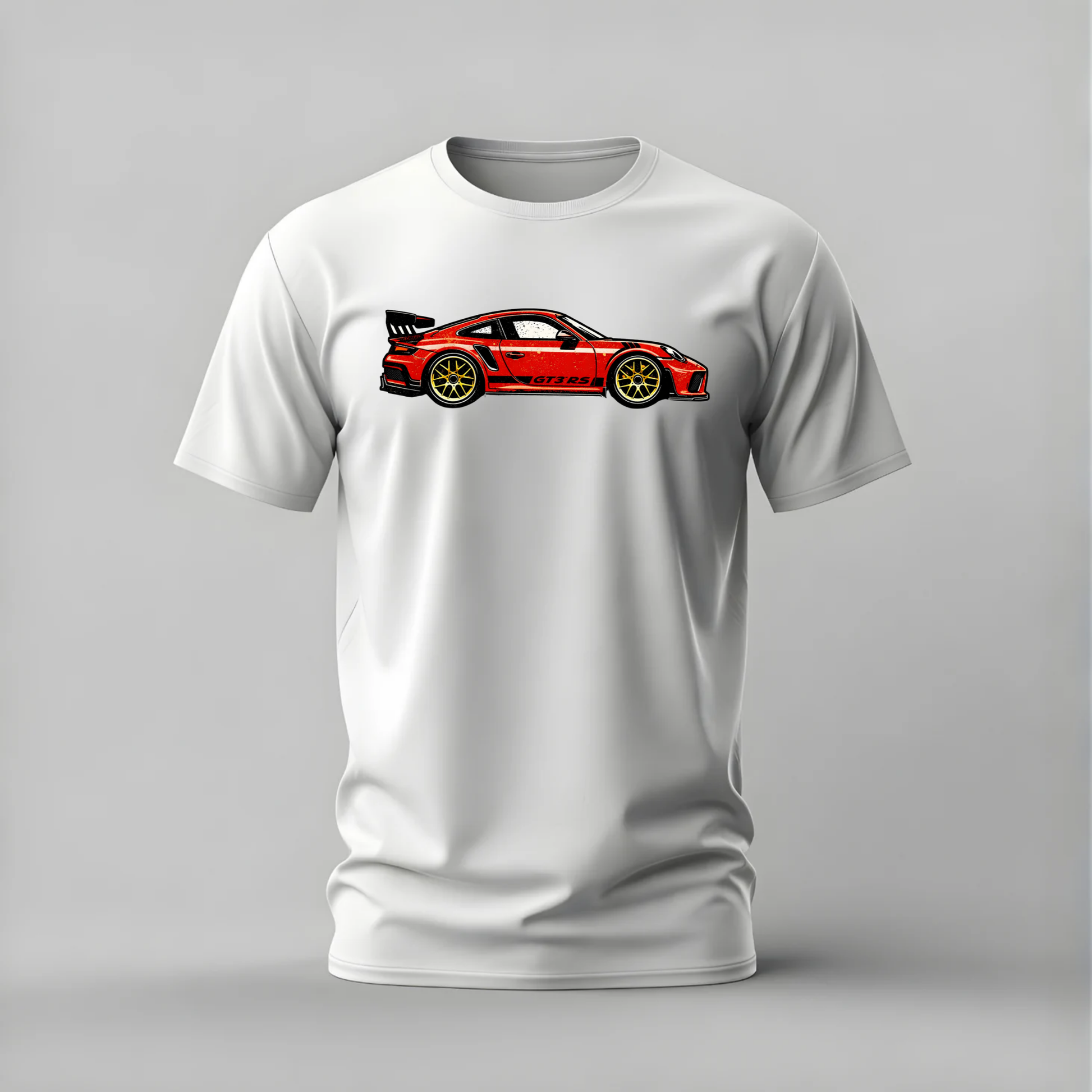 porsche gt3 rs tshirt; gt3 rs graphic shirt; porsche 911 tshirt; red gt3 rs tee; german sports car graphic; porsche racing shirt; unisex porsche tshirt; men cotton tshirt; half sleeve printed tshirt; streetwear; casual wear; porsche merch; gt3 fan shirt
