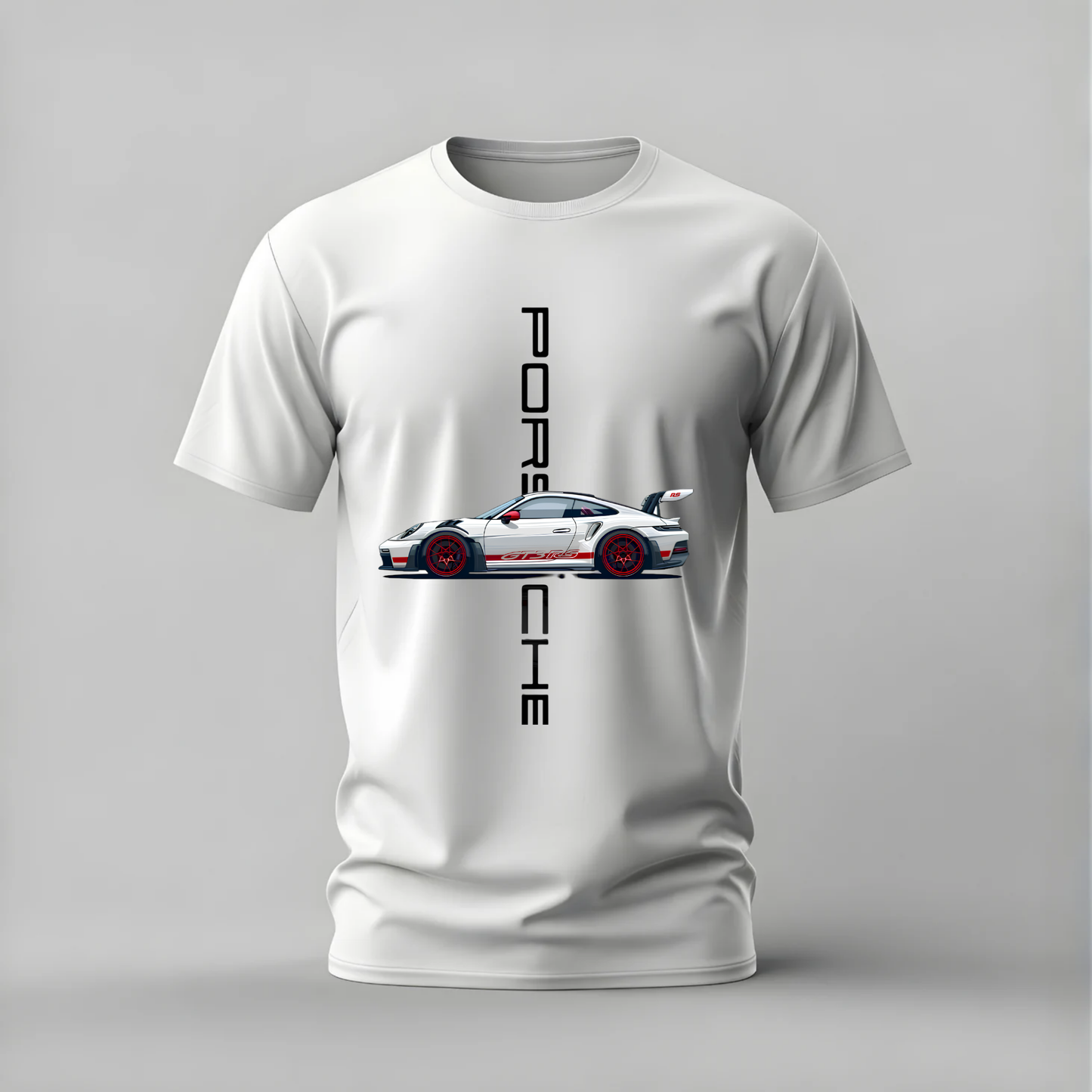 porsche gt3 rs tshirt; gt3 rs graphic shirt; porsche 911 tshirt; white gt3 rs tee; german sports car graphic; porsche racing shirt; unisex porsche tshirt; men cotton tshirt; half sleeve printed tshirt; streetwear; casual wear; porsche merch; gt3 fan shirt
