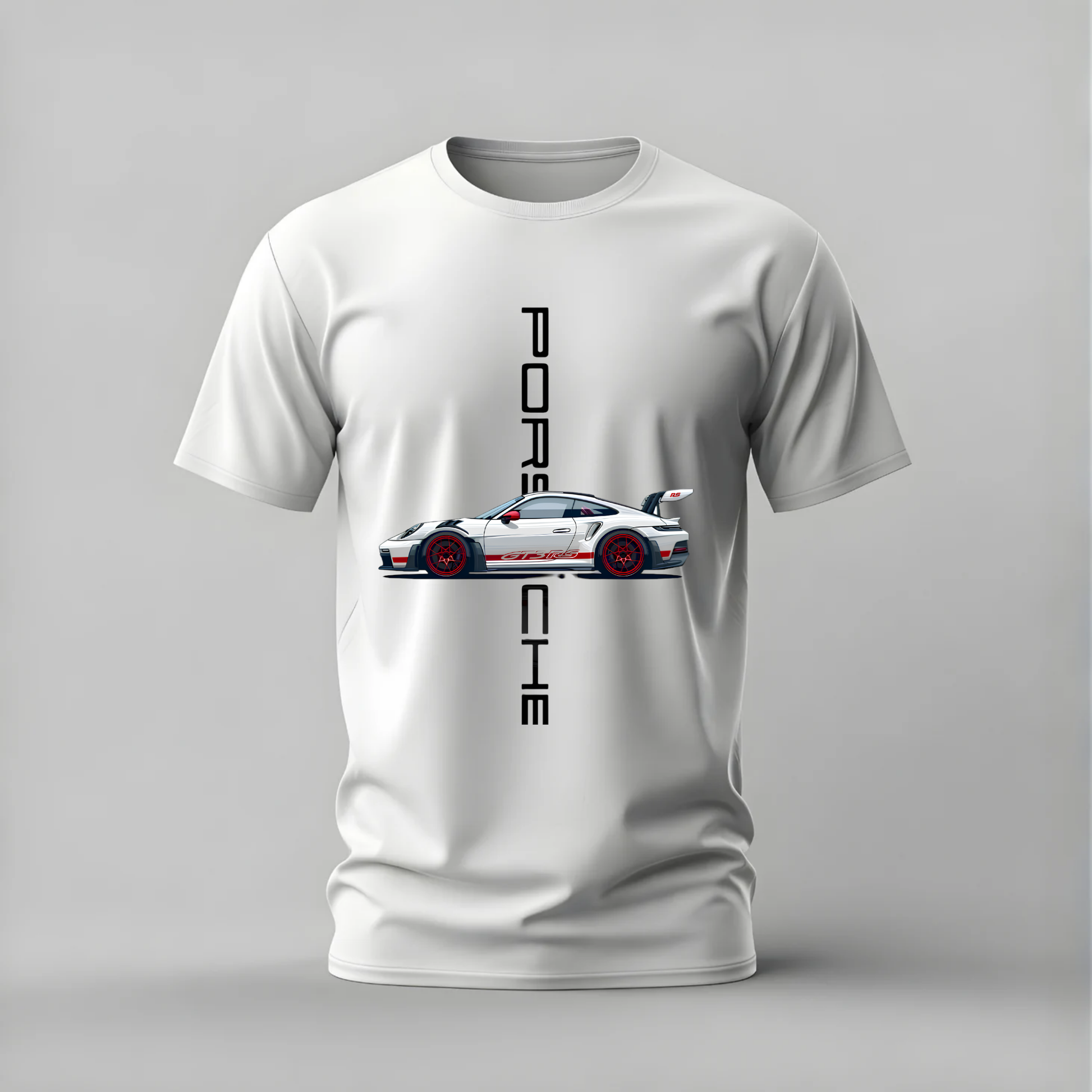 porsche gt3 rs tshirt; gt3 rs graphic shirt; porsche 911 tshirt; white gt3 rs tee; german sports car graphic; porsche racing shirt; unisex porsche tshirt; men cotton tshirt; half sleeve printed tshirt; streetwear; casual wear; porsche merch; gt3 fan shirt
