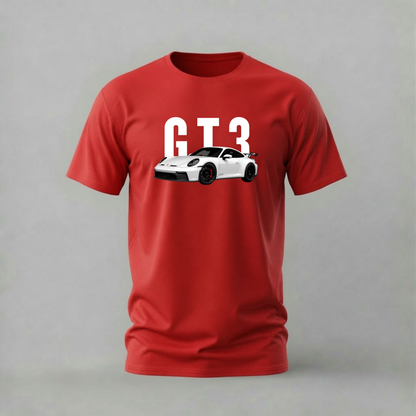 porsche gt3 tshirt; gt3 graphic shirt; porsche 911 tshirt; gt3 rs car tee; german sports car graphic; porsche racing shirt; unisex porsche tshirt; men cotton tshirt; half sleeve printed tshirt; streetwear; casual wear; porsche merch; gt3 fan shirt
