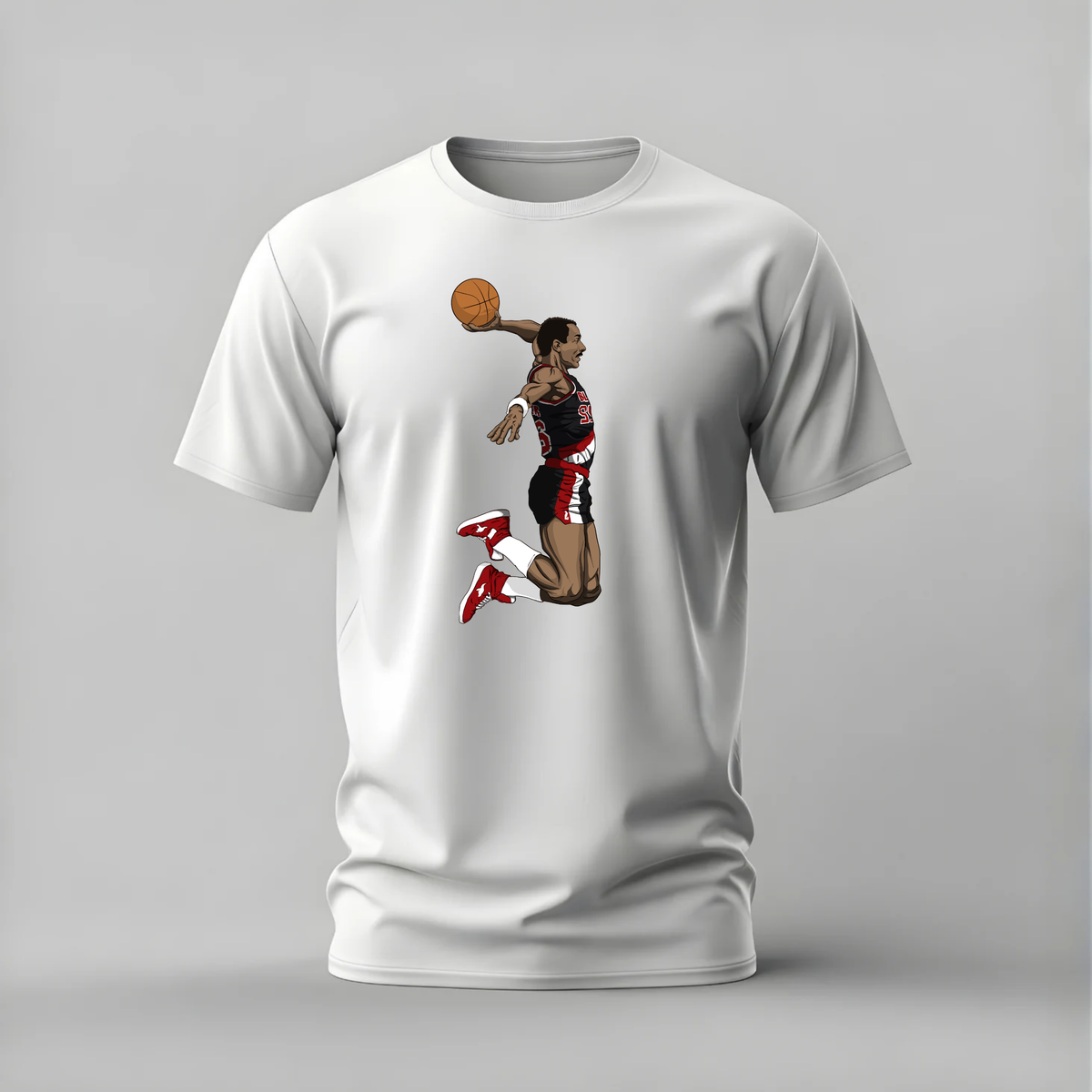 portland trail blazers tshirt; clyde drexler shirt; blazers basketball graphic tee; nba portland tshirt; unisex graphic tee; men cotton tshirt; half sleeve printed tshirt; sports merch; casual wear