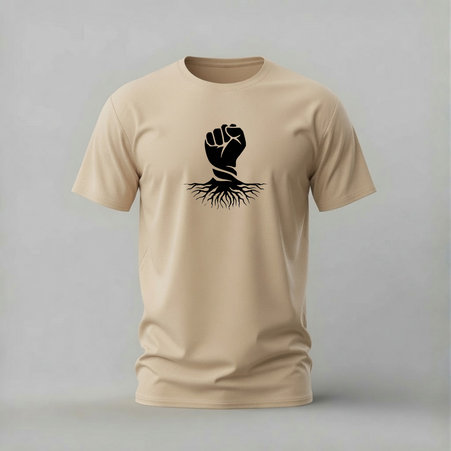 raised fist tshirt; roots fist shirt; power fist graphic tee; empowerment tshirt; statement fist shirt; unisex fist tee; men cotton tshirt; half sleeve printed tshirt; streetwear; casual wear; fist merch; roots graphic shirt
