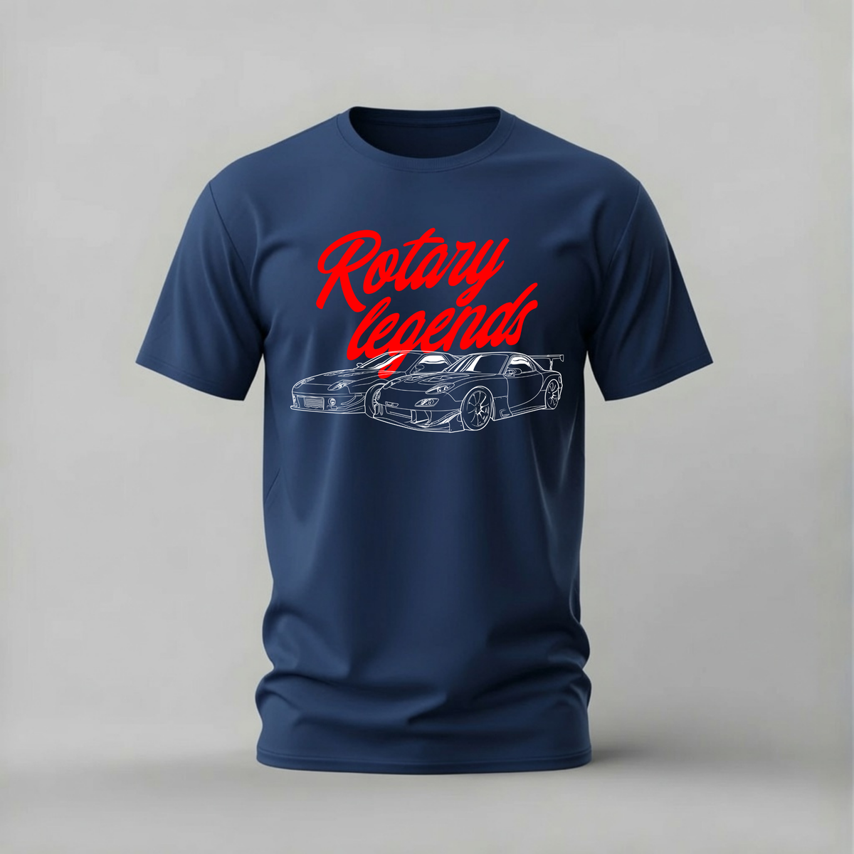 rotary legends tshirt; mazda rx-7 shirt; rotary engine graphic tee; rx7 legends tshirt; unisex car tee; men cotton tshirt; half sleeve printed tshirt; car merch; casual wear
