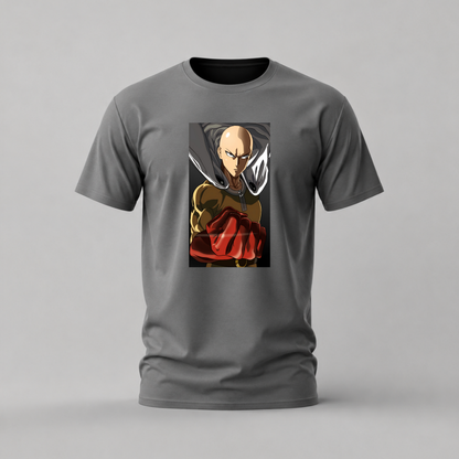 saitama tshirt; one punch man shirt; saitama graphic tee; bald cape tshirt; unisex saitama tee; men cotton tshirt; half sleeve printed tshirt; anime merch; casual wear