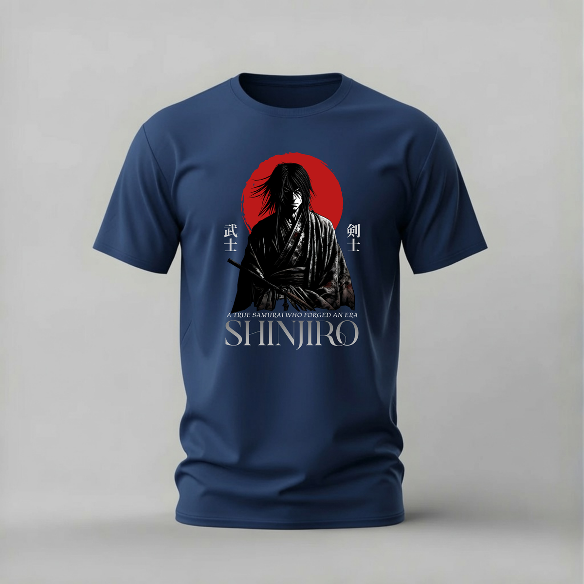 shinjiro tshirt; samurai shirt; japanese warrior graphic tee; red sun samurai tshirt; unisex graphic tee; men cotton tshirt; half sleeve printed tshirt; cultural merch; casual wear