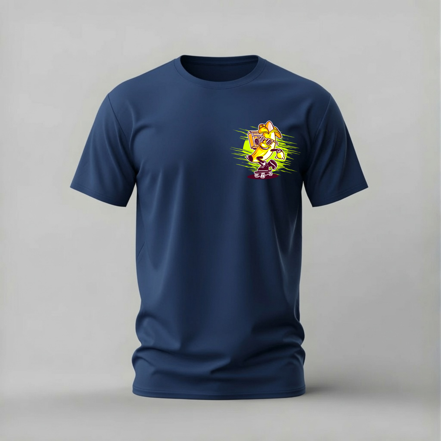 skateboarding banana tshirt; cool banana shirt; skate banana graphic tee; cartoon banana tshirt; fun skate shirt; unisex banana tee; men cotton tshirt; half sleeve printed tshirt; streetwear; casual wear; banana merch; skate graphic shirt
