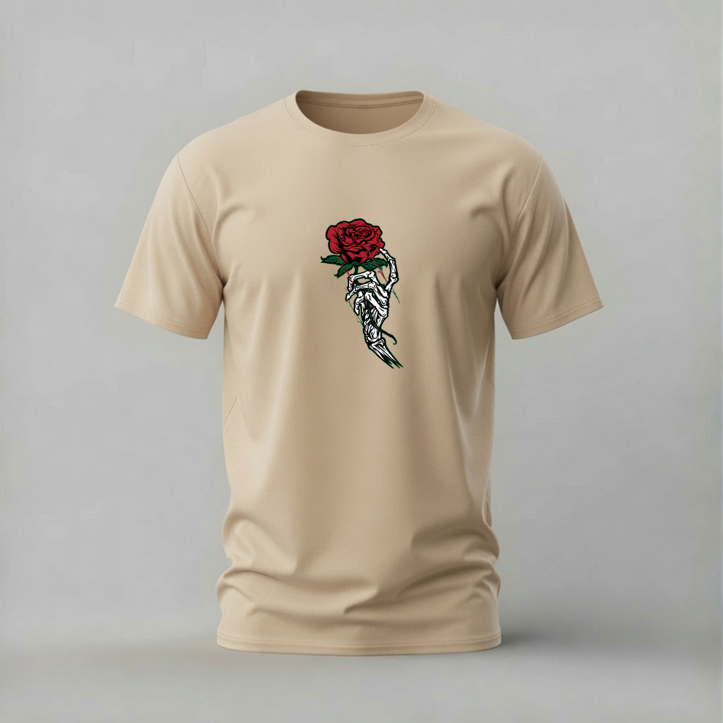 skeleton hand rose tshirt; bone hand rose shirt; gothic rose graphic tee; skeleton rose tshirt; dark romance shirt; unisex skeleton tee; men cotton tshirt; half sleeve printed tshirt; streetwear; casual wear; gothic merch; rose graphic shirt
