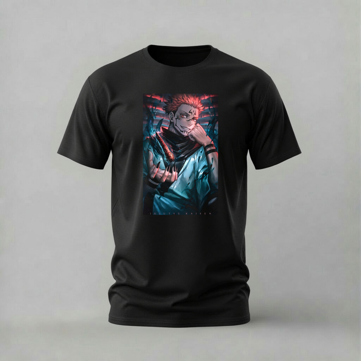 sukuna fingers tshirt; jujutsu kaisen shirt; cursed fingers graphic tee; anime sukuna tshirt; unisex jujutsu tee; men cotton tshirt; half sleeve printed tshirt; anime merch; casual wear