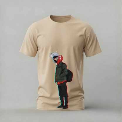 supreme kakashi tshirt; streetwear kakashi shirt; ninja supreme graphic tee; kakashi hype tshirt; unisex supreme kakashi tee; men cotton tshirt; half sleeve printed tshirt; anime merch; casual wear