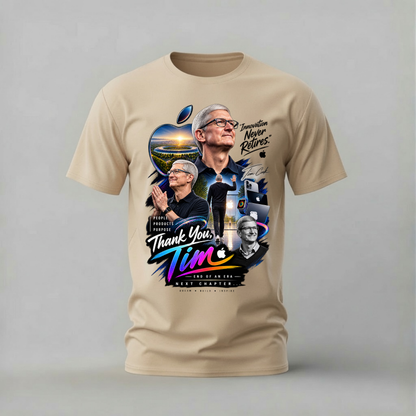 thank you tim tshirt; tim cook shirt; apple tribute graphic tee; end of an era tshirt; unisex graphic tee; men cotton tshirt; half sleeve printed tshirt; street merch; casual wear