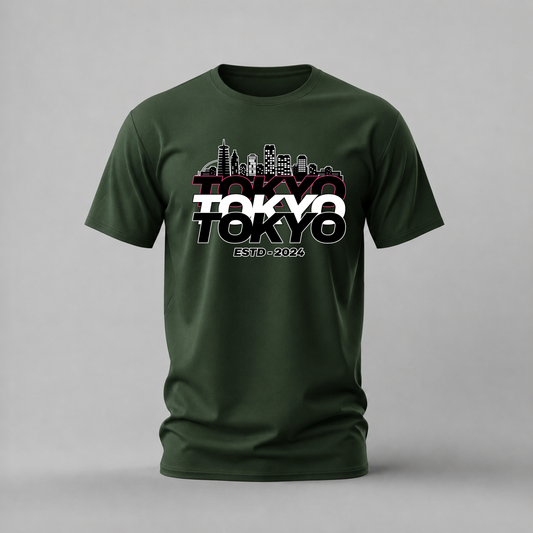 tokyo tokyo tshirt; japan city skyline shirt; tokyo graphic tee; estd 2024 tshirt; unisex graphic tee; men cotton tshirt; half sleeve printed tshirt; street merch; casual wear