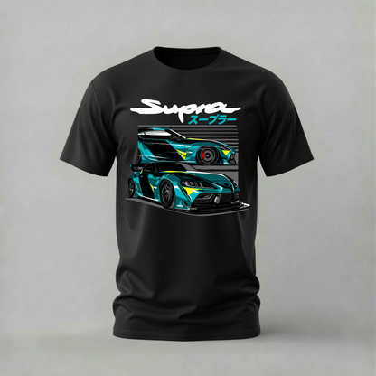 toyota supra tshirt; teal a90 shirt; supra graphic tee; toyota sports car tshirt; unisex car tee; men cotton tshirt; half sleeve printed tshirt; car merch; casual wear