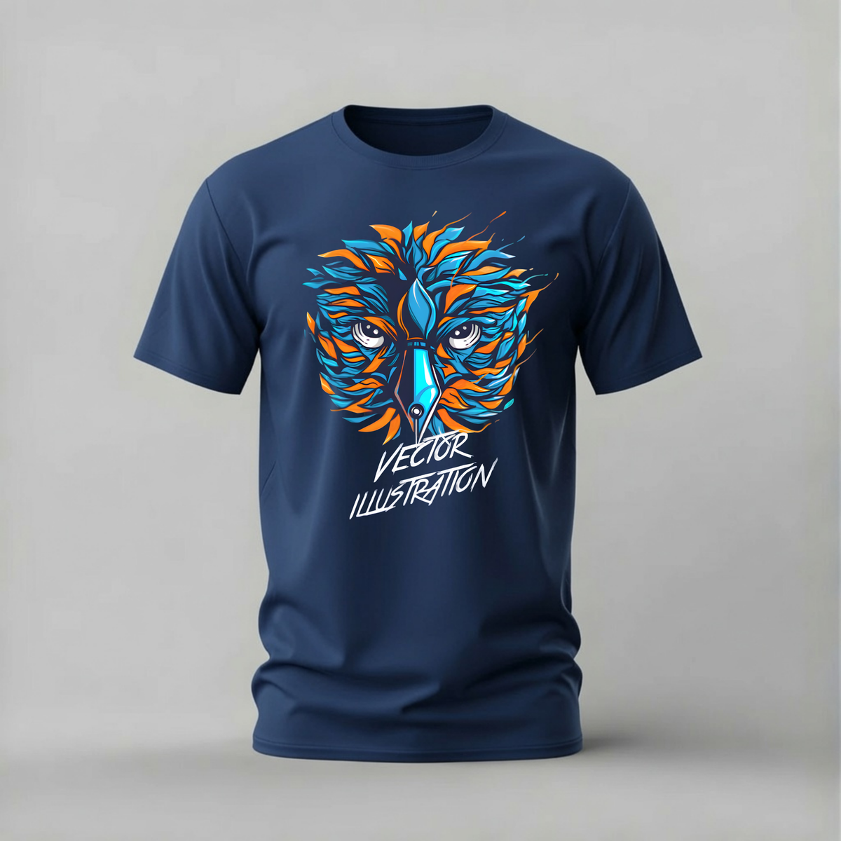 vector illustration tshirt; colorful bird shirt; art bird graphic tee; paint splash tshirt; unisex vector illustration tee; men cotton tshirt; half sleeve printed tshirt; art merch; casual wear