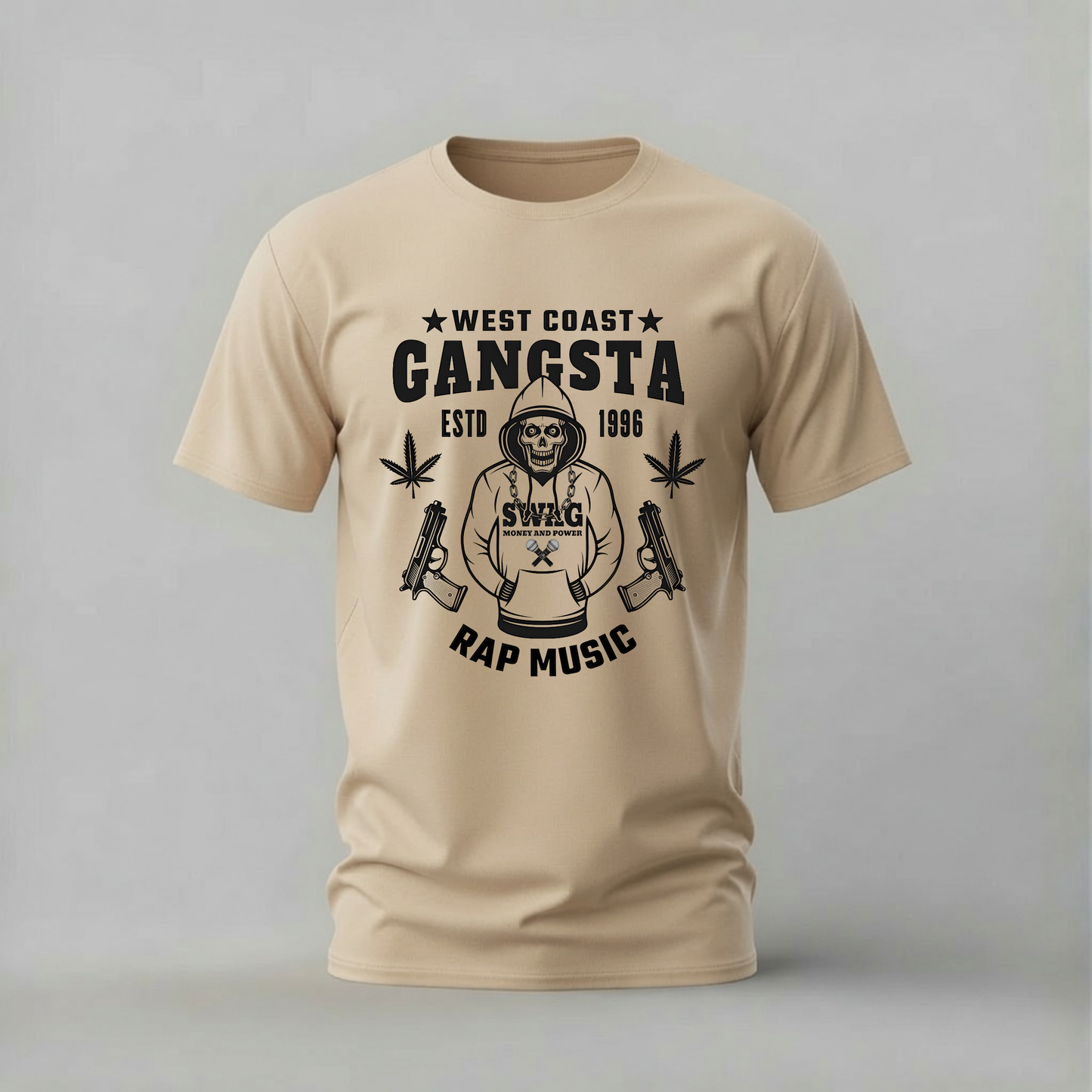 west coast gangsta tshirt; rap music shirt; gangsta graphic tee; west coast rap tshirt; hip hop skull shirt; unisex rap tee; men cotton tshirt; half sleeve printed tshirt; streetwear; casual wear; hip hop merch; gangsta graphic shirt
